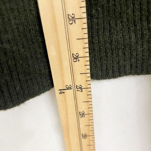 Organic John Patrick Green Cashmere Open Front Cardigan Sweater Size Medium - Picture 5 of 6